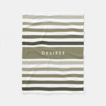 Feminine dicke Streifen mit Namen in Khaki Green