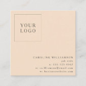 Feminine, einfache, moderne Boho-Floral-Logos Quadratische Visitenkarte (Vorderseite)