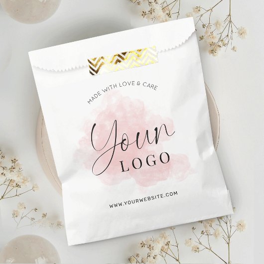 Feminine Elegant Company Logo Paper Shopping Bags Geschenktütchen