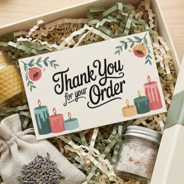 Feminine Elegant Small Business Thank You Visitenkarte