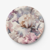 Feminine Elegante Chic Soft Blush Wasserfarbe Pappteller (Vorderseite)