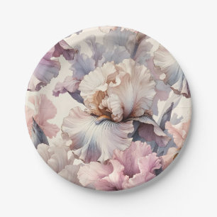 Feminine Elegante Chic Soft Blush Wasserfarbe Pappteller