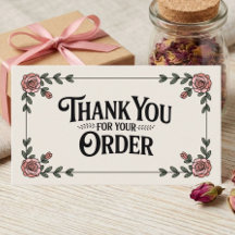 Feminine Elegante Florale Danksagung für Kleinunte