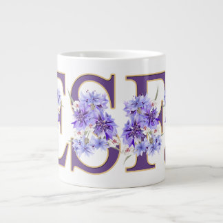 Feminine ESFJ Floral Letter MBTI Riesenkaffee Tass Jumbo-Tasse