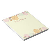 Feminine Extravagant Moderne Blumenwelt Personalis Notizblock (angewinkelt)