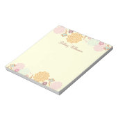 Feminine Extravagant Moderne Blumenwelt Personalis Notizblock (Rotiert)