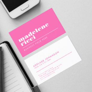 Feminine Farbe   Minimalistischer Firmenname auf R Visitenkarte