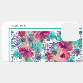 Feminine Farbenfrohe Blumenmuster Case-Mate iPhone Hülle (Rückseite (Horizontal))