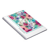 Feminine Farbenfrohe Blumenmuster Notizblock