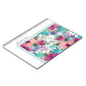 Feminine Farbenfrohe Blumenmuster Notizblock