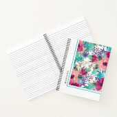 Feminine Farbenfrohe Blumenmuster Notizblock (Innenseite)