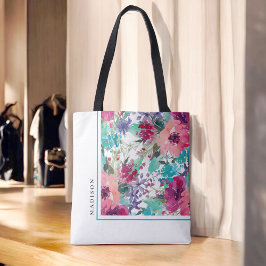Feminine Farbenfrohe Blumenmuster Tasche