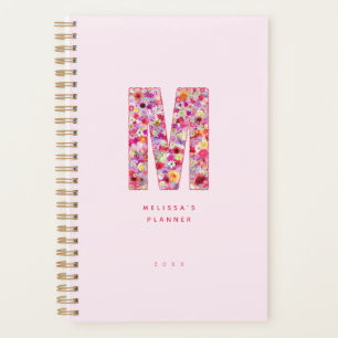 Feminine Farbige Blumen Benutzerdefinierter Name P Planer