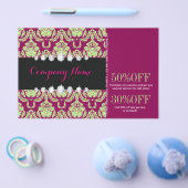Feminine Feminine-Mode-Fuschia-Damast Flyer (Einzeln)