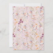 Feminine Floral 60. Geburtstag Einladung (Rückseite)