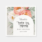 Feminine Floral Baby in Bloom Baby Dusche Serviette (Vorderseite)