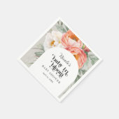 Feminine Floral Baby in Bloom Baby Dusche Serviette (Ecke)