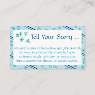 Feminine Floral Blue Rabattkarte