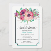 Feminine Floral Bouquet Brautparty Einladung (Vorderseite)