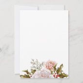 Feminine Floral Dezember Geburtstagsfeier Einladung (Rückseite)