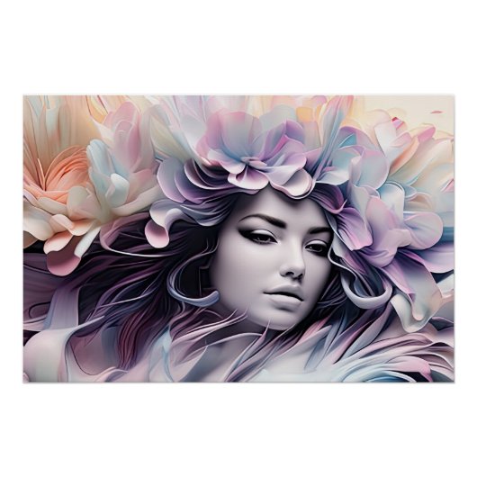 Feminine Floral Envelopment Poster (Vorderseite)