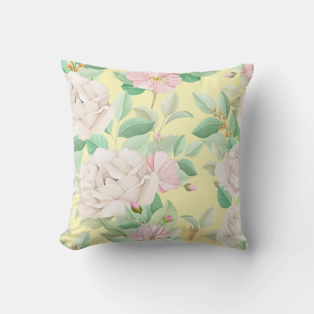 Feminine Floral Kissen (Vorderseite)