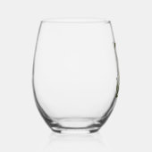 Feminine Floral Monogram, Letter Z Weinglas Ohne Stiel (Rechts)