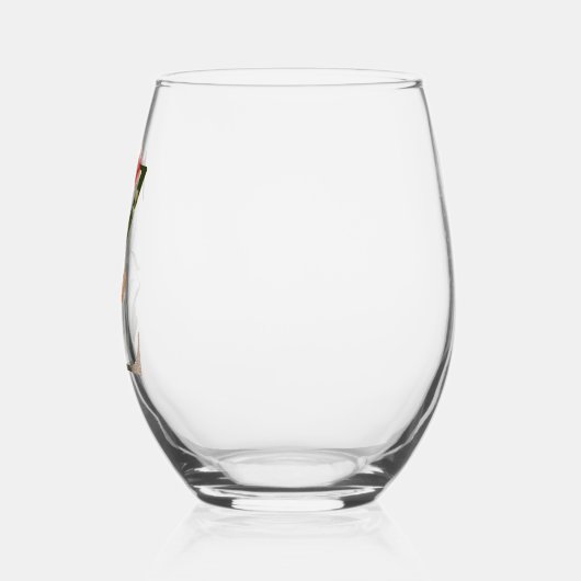 Feminine Floral Monogram, Letter Z Weinglas Ohne Stiel (Links)