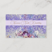 Feminine funkelnde Glitzer Kunst, Dichtung und Mus Visitenkarte (Rückseite)