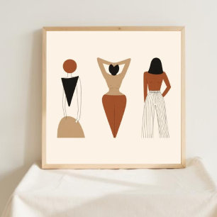 Feminine Geometric Line Art Set VII Poster
