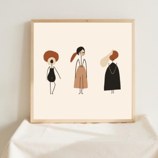Feminine Geometric Line Art Set XI Poster