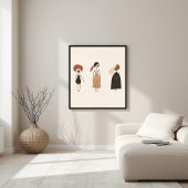 Feminine Geometric Line Art Set XI Poster