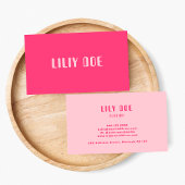 Feminine Girly Pink Typografie Script Beruflich Visitenkarte