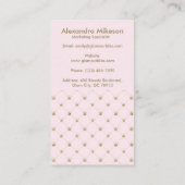 Feminine Gold Crown Chic Visitenkarte (Rückseite)