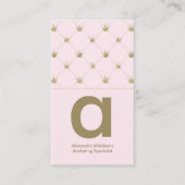 Feminine Gold Crown Chic Visitenkarte (Vorderseite)