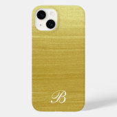 Feminine-Gold-Farbe mit Anfangsmonogramm Case-Mate iPhone Hülle (Rückseite)
