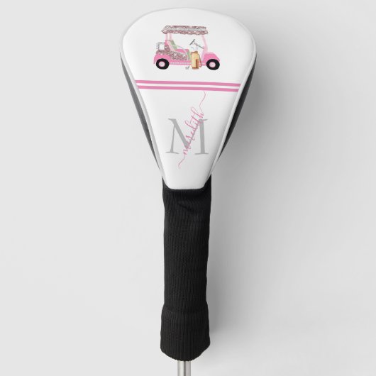 Feminine Golf Cart Personalisiert * Golf Headcover (Vorderseite)