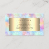 Feminine Holographic Glitzer Diamonds Girly Telefonnummerkarte (Rückseite)