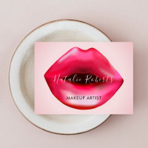 Feminine Hot Pink Lips Makeup Artist Beauty