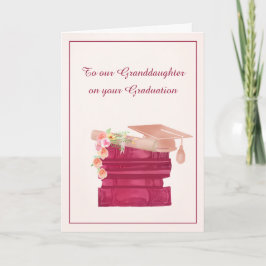 Feminine hübsche rosa Abschlussfeier Karte
