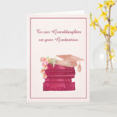 Feminine hübsche rosa Abschlussfeier Karte (Gelbe Blume)