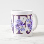 Feminine INFJ Floral Letter MBTI Riesenkaffee Tass Jumbo-Tasse (Vorderseite Rechts)
