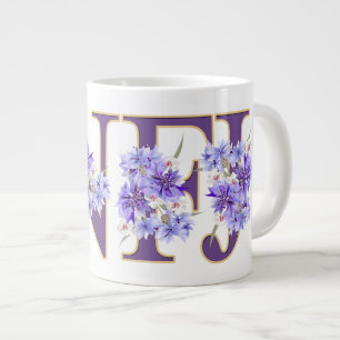 Feminine INFJ Floral Letter MBTI Riesenkaffee Tass Jumbo-Tasse