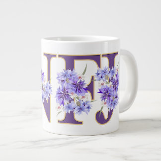 Feminine INFJ Floral Letter MBTI Riesenkaffee Tass Jumbo-Tasse
