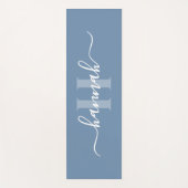 Feminine Large Monogram Script Yogamatte (Vorderseite)