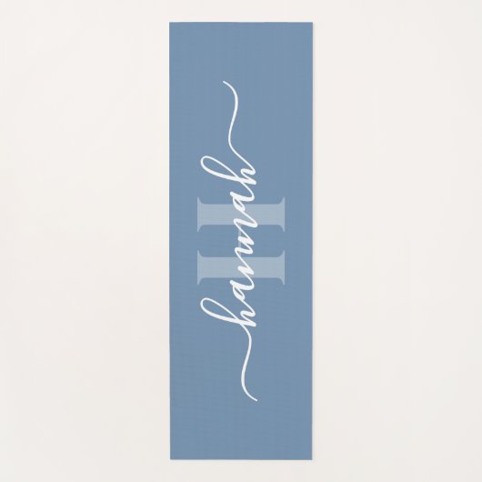 Feminine Large Monogram Script Yogamatte (Vorderseite)