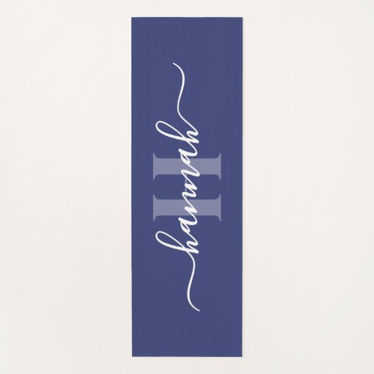 Feminine Large Monogram Script Yogamatte (Vorderseite)