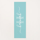 Feminine Large Monogram Script Yogamatte (Vorderseite)