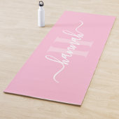 Feminine Large Monogram Script Yogamatte