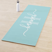 Feminine Large Monogram Script Yogamatte